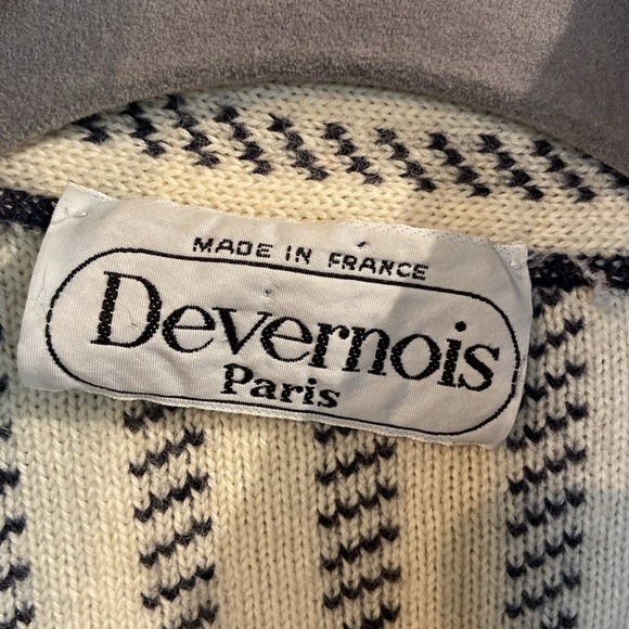 ♥️ HOST PICK ♥️ DEVERNOUS PARIS wool blend navy ladyjacket M - Picture 7 of 14